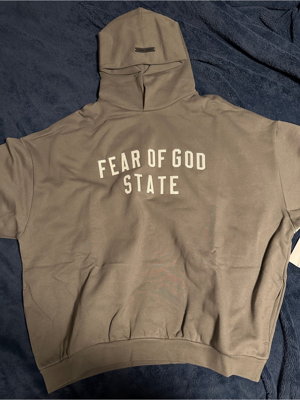 fear of god essentials 90s hoodie - Moss